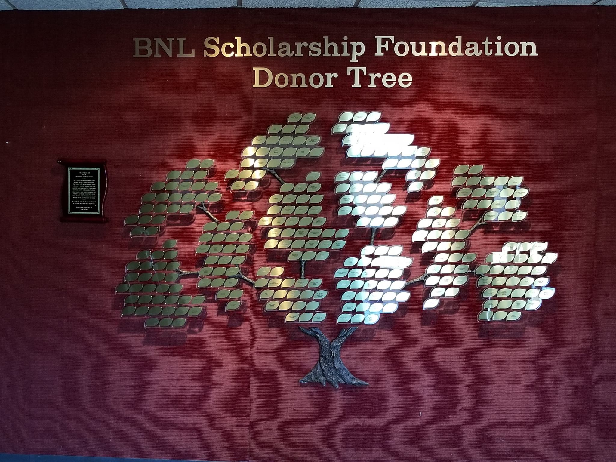 BNL Scholarship Foundation Donor Tree