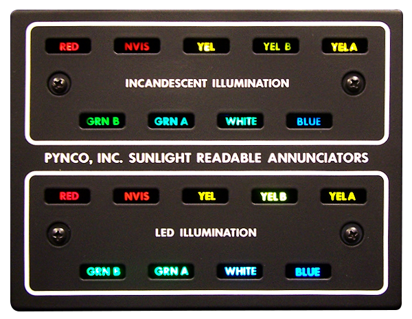 photo of sunlight readable annunciator
